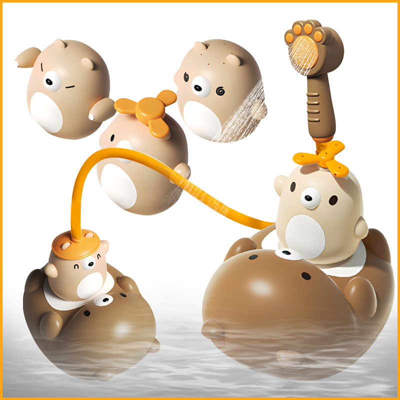 Ensemble de jouets aquatiques ours de dessin animé : jeu d'eau amusant et abordable pour les enfants