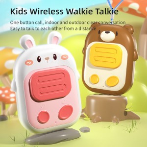 Children Best Gift Cartoon Rabbit Bear Intercom Toy 500 Meters Long Distance Interphone Kids Educational Radio Walkie-Talkie Toy