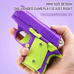 2023 Tiktok ផលិតផលថ្មី Trend Decompression Toy 3D Printing Mini 1911 Pistol Novelty Fidget 3D Gravity Radish Gun Toy for Kids