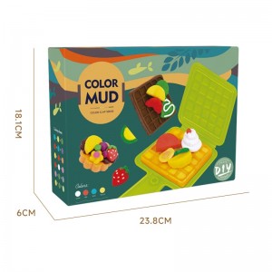 Kit de 4 tinas de plastilina de cores e ferramentas de modelado para niños, moldes educativos para hacer gofres, juego de masa para niños a partir de 3 años
