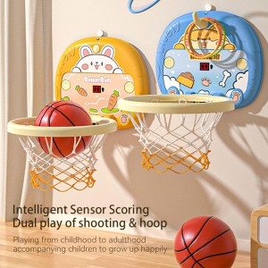 Wall Door Hook Suction Cups Basketball Stand Indoor Shooting Set Rings Throwing Game Fold Scoring Basketball Hood Toys for Kids