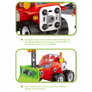 340 pçs 10-em-1 crianças posto de gasolina construção tijolos haste aprendizagem parafuso desmontagem caminhão carro plástico diy montagem brinquedos para crianças