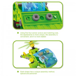 153 pièces 8-en-1 thème de ferme créatif bricolage camion modèle de construction jouet vapeur éducatif auto-assemblage véhicule bloc jouets pour les enfants
