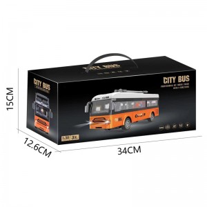 1/30 Radio Control City Tour Car Toy 4CH Children Sightseeing Bus Model Truck Kids Open Door Rc Bus Remote Control with Light