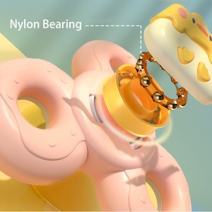 Baby Bathtub Door Wall Floor Suction Up Spinning Top Infant Teether Gyro Toy Fidget Kids Cartoon Finger Spinning Top Toys