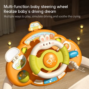 Baby Gift Plastic Early Education Acousto-Optic Car Driving Steering Wheel Toys Kids Simulation Musical Steering Wheel Toy