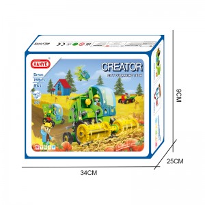 153PCS 8-ը-1 Creative Farm Theme DIY Truck Model Building Toy STEAM կրթական ինքնահավաքման մեքենաների բլոկ խաղալիքներ երեխաների համար