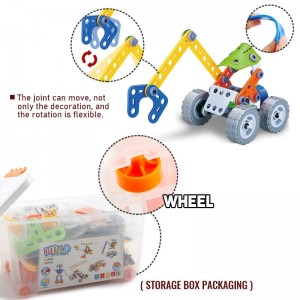 167 STK STEK 10 i 1 modeller Fleksible byggeleker Kreativ plastskrue og mutter Kobling 3D-puslespill myke blokker Leker for barn