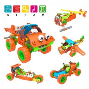 子供教育組み立ておもちゃ 5 で 1 モデル建設おもちゃセットインテリジェントビルディングソフトブロックおもちゃ