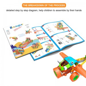 Pedagogisk samleleker for barn 5 i 1 modell Byggelekesett Intelligent byggemyke blokkleker