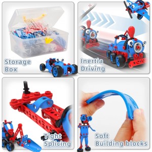 142PCS 6-in-1 DIY Building Kit Educational Construction Play Set Creative Robot Vehicle Screw and Nut Assembly Kids STEM Toy