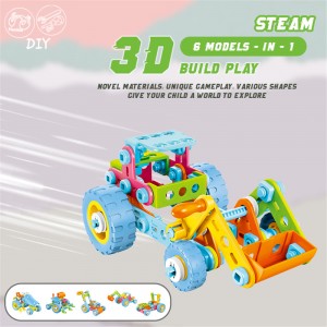 118 buc 6 modele în 1 STEM jucărie mașină camion bricolaj șurub construcție Juguetes bloc de construcție jucărie educațională pentru băieți și fete
