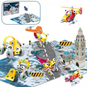 Αναβάθμιση Build and Play σετ DIY 178PCS Συναρμολόγηση αεροσκάφους Bell Tower Scene Construction Kit STEM Building Blocks Toy for Kid