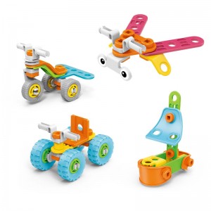 STEM Screw Assembly Kit Creative DIY Boat Aircraft Auto Tricycle Wholesale Priis Kids Bouwblok Toys foar Custom