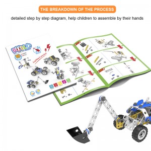 Conjunt de joguines de muntatge de camions de vapor de 113 peces, joguines de blocs de construcció amb piles, joc de blocs de construcció de plàstic per a nens