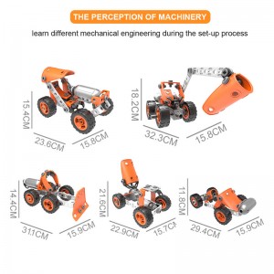 5 Models in 1 DIY 3D Electric STEM Build and Play Toys Educational Creative Toys Building Blocks For Flexible Assemble