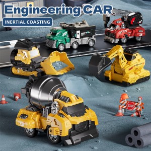 Children Inertia Urban Construction Vehicle Collection Set Simulation City Voiture Coasting Car Friction Engineering Truck Toys