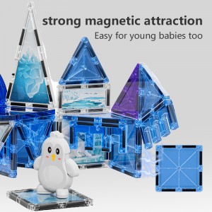 Educational DIY Connecting Magnetic Animals Tiles Building Blocks Toy Set for Kids