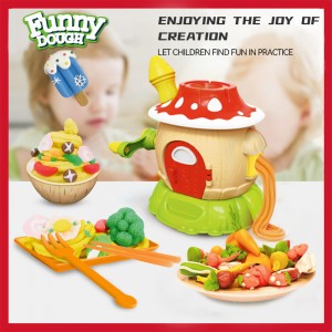 Custom Toddler Simulated Kitchen Food Muffa fatta in casa per i zitelli Precoce Educational Play Pasta Extruder Machine Tree House Noodle Clay Maker Toy