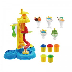 Tsika Inofadza Ice Cream Kugadzira Clay Machine Set Preschool Vana Dzidzo DIY Ruvara Dough Mold Play Toy Kit