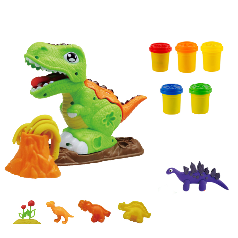 Custom Dinosaur World Clay Play Set Toddler Montessori Plasticine Model Kit DIY Handmade Color Dough Toys for Kids