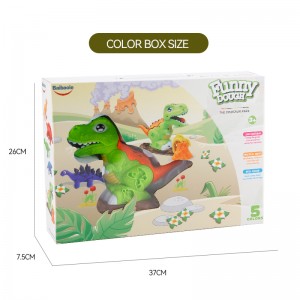 Tilpasset Dinosaur World Clay Lekesett Småbarn Montessori Plasticine Model Kit DIY Håndlagde fargedeigleker for barn
