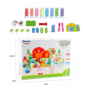 Kit de moldes de ferramentas de arxila de granxa educativa Montessori para niños personalizados, xoguetes de masa de bricolaxe intelixentes para nenos