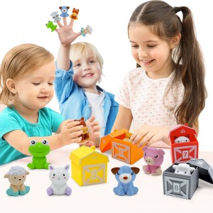 Kids Christmas Birthday Easter Gift Animal Finger Puppet Color Matching Toy Counting Sorting Fine Motor Game Baby Montessori Toy