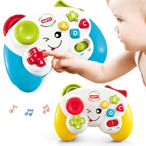 Xoguetes de desenvolvemento de estimulación sensorial para bebés, videoxogo de simulación, xoguetes educativos Montessori para bebés e nenos con luz e música