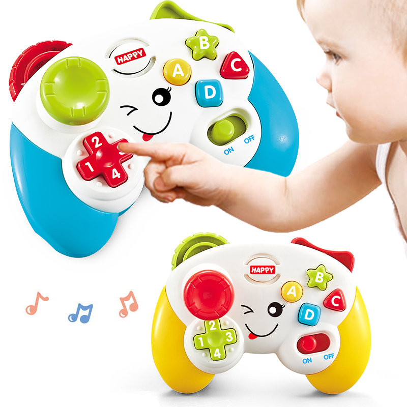 ວິດີໂອເກມຂອງຫຼິ້ນເດັກນ້ອຍເພື່ອພັດທະນາການກະຕຸ້ນຄວາມຮູ້ສຶກທາງຈິດສຳນຶກຂອງເດັກນ້ອຍເຮັດທ່າເປັນວິດີໂອເກມ Montessori Educational Baby & Toddler Toys with Light and Music
