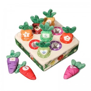 Montessori Carrot Harvest Game Educational Color/ Number Sorting Matching Toy Puzzle Baby Developmental Plush Radish Pulling Toy
