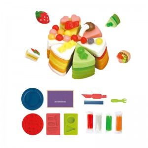 Bana Art and Craft Non Toxic Plasticine Mold Kit Kids Educational DIY Color Clay Tool Mokete oa Letsatsi la tsoalo Cake Play Dough Set