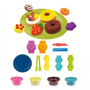 Children Early Educational Pretend Kitchen DIY Made Cookies Biscuit Plasticine Modelling Playdough Mold Kit Kids Clay Play Toys