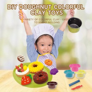 Children Early Educational Pretend Kitchen DIY Made Cookies Biscuit Plasticine Modelling Playdough Mold Kit Kids Clay Play Toys