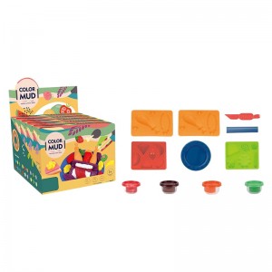 Conjunt de massa divertit educatiu per a nens Kit d'accessoris de joc creatiu bricolatge de fang de colors motlles talladors de plàstic Joguines de fang per a nens