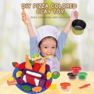 Yara Ilimin Ban dariya Kullu Saitin Kayan Haɗin Wasan Ƙirƙirar DIY Mai Kalar Laka Mai Yankan Filastik Molds Kid Clay Play Toys