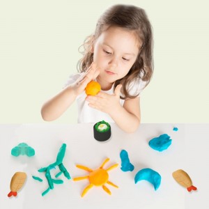 Zarokan Montessori Sushi DIY Clay Tool Kit Playdough Rollers and Cutters Creative Color Plasticine Toys for Kids Boys Girls