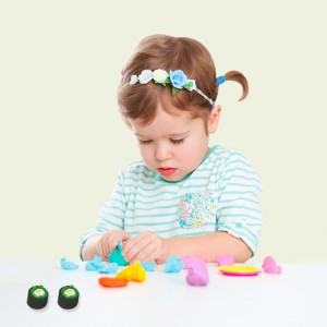 Children Montessori Sushi DIY Clay Tool Kit Playdough Rollers and Cutters Creative Color Plasticine Toys for Kids Boys Girls