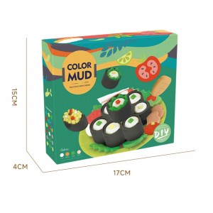 ළමා Montessori Sushi DIY Clay Tool Kit Playdough Rollers and Cutters Creative color Plasticine Toys for Kids Boys Girls