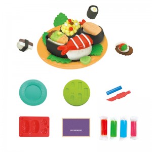 4 Agba Plasticine Kit ejiri mee ihe okike Sushi Modeling Clay DIY Toys Plasticine ụmụaka ọgụgụ isi Play Dough Toys Set
