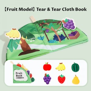 Infant Toddler Early Learning Puzzle Fabric Cloth Book Set Washable Montessori Sensory Tear & Paste Soft Cloth Baby Books