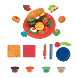 क्रिएटिव्ह किड्स एअर ड्राय क्ले मॉडेलिंग आर्ट अँड क्राफ्ट किट प्रीस्कूल मुलांसाठी DIY सँडविच नाश्ता प्लॅस्टिकिन खेळणी विकसित करणारी खेळणी