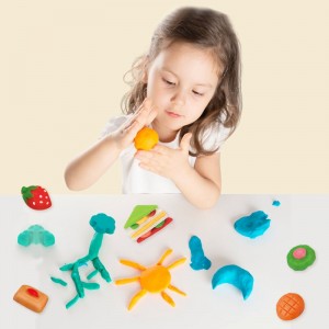 Kreative barn Air Dry Clay Modellering Kunst- og håndverkssett Førskolebarn DIY Sandwich Frokost Plasticine Leker Utvikling av lekedeig