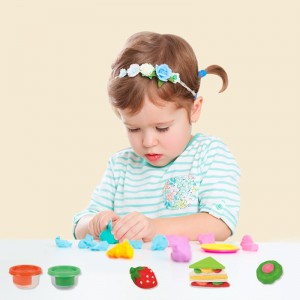 Kreatives Modellier-Kunst- und Bastelset aus luftgetrocknetem Ton für Kinder, Vorschulkinder, DIY-Sandwich-Frühstück, Plastilin-Spielzeug, Entwicklung von Spielknete