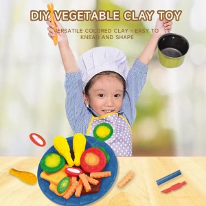 Placa de molde para facer verduras de arxila de cores DIY, ferramenta de rodillo de corte de plástico para niños, xoguete de plastilina de educación temprana, masa de seguridade