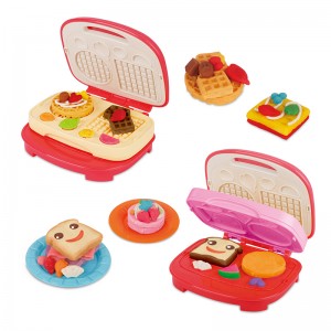 Education Kitchen Colored Clay Toy Set Simulation Cooking Pot Waffles Making Machine Creative DIY Learning Materials Dough Toys