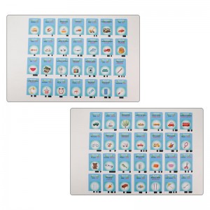 Brugerdefinerede fransk-engelsk tosprogede tale-flash-kort 112 STK 224 Indhold Synsord Børn Læremaskine Børn Montessori-legetøj