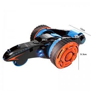 360 Degrees Rotation Remote Control Vehicle Toys USB Rechargeable Deformation Rc Stunt Car with Cool Light