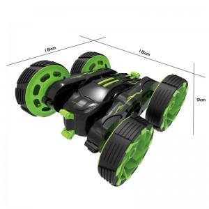 360 աստիճանի պտտում 6CH Electric Rc Stunt Vehicle Վերալիցքավորվող հեռակառավարման Stunt Flip Ավտոմեքենայի խաղալիք երեխաների համար