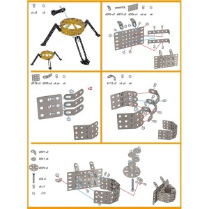 292PCS Rompecabezas 3D Alloy Assembly Lunar Lander Model Juguetes Intelligent Building Toys Metal Block Puzzle for Kids